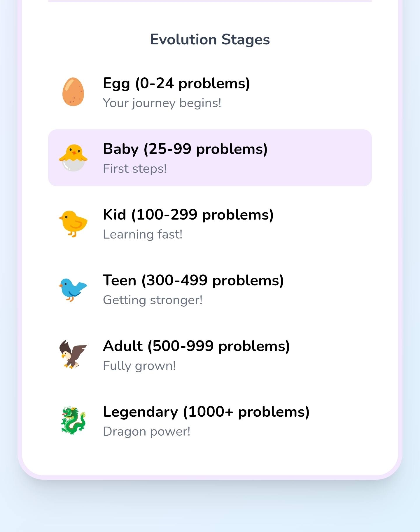 EzMath Evolution Stages