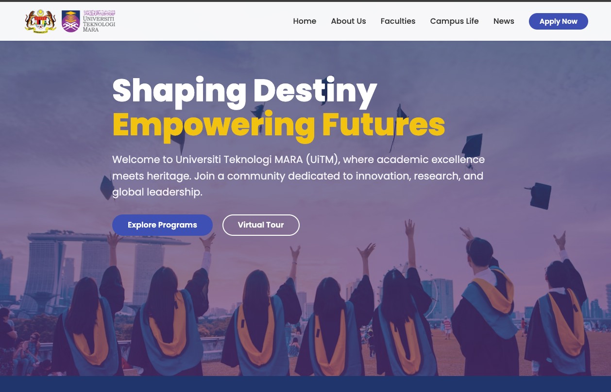 UiTM Landing Page